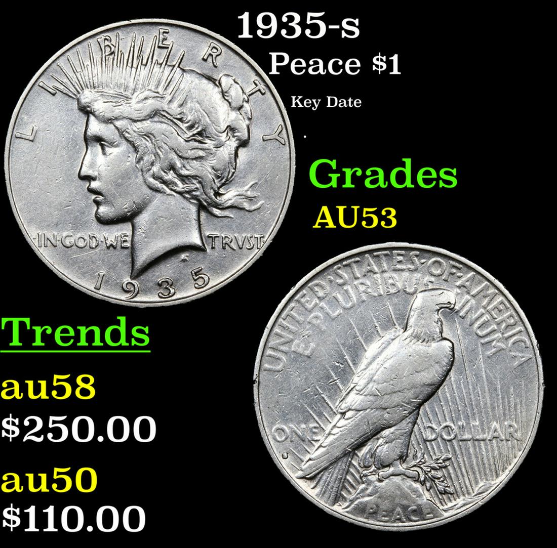 1935-s Peace Dollar $1 Grades Select AU (1 of 3)