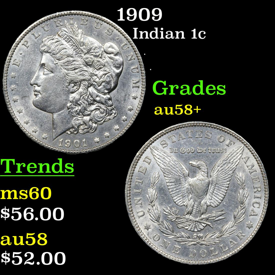 ***Auction Highlight*** 1901-p Morgan Dollar $1 Graded Select Unc By USCG (fc) (1 of 5)