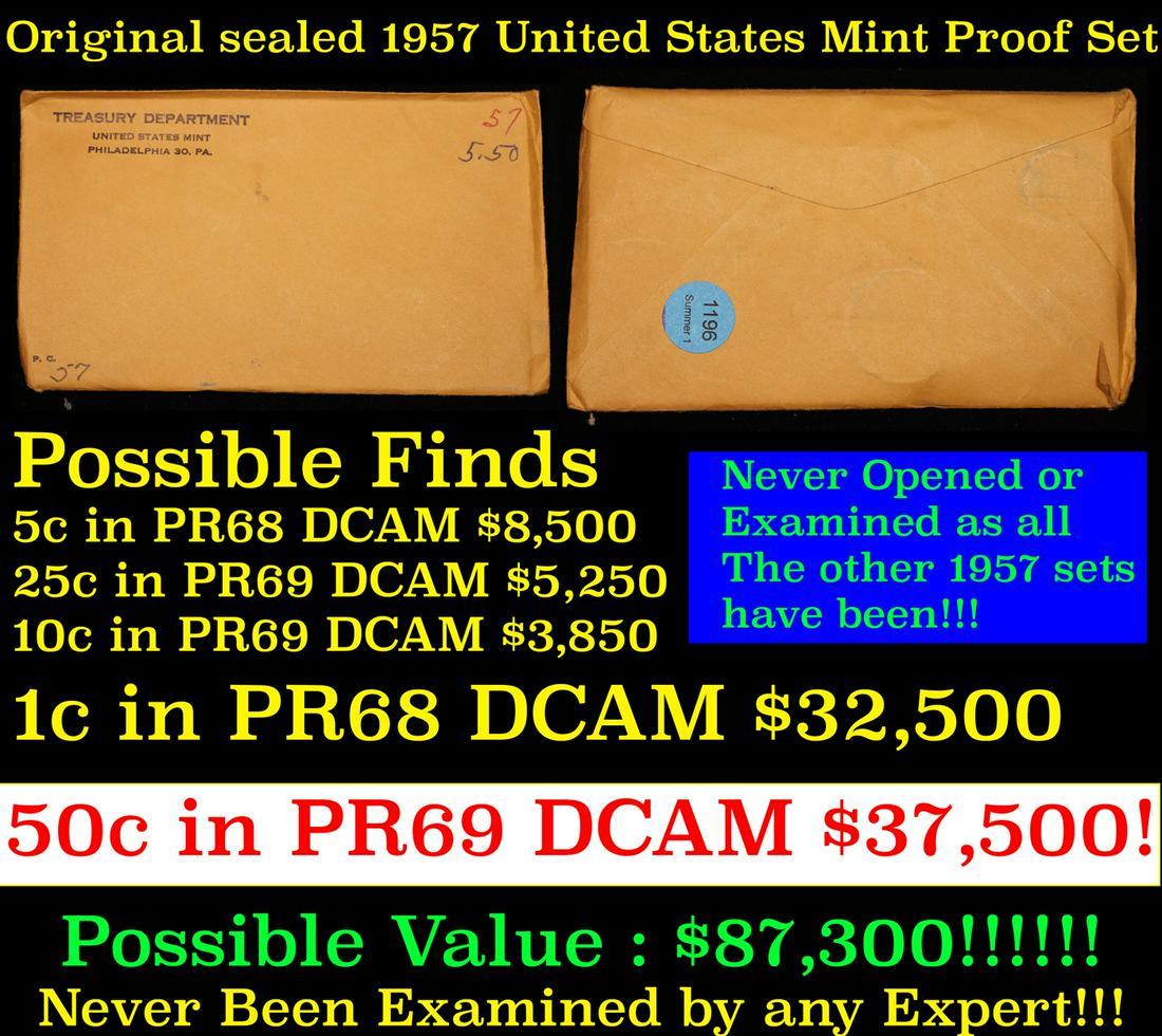 Original sealed 1957 United States Mint Proof Set (1 of 3)