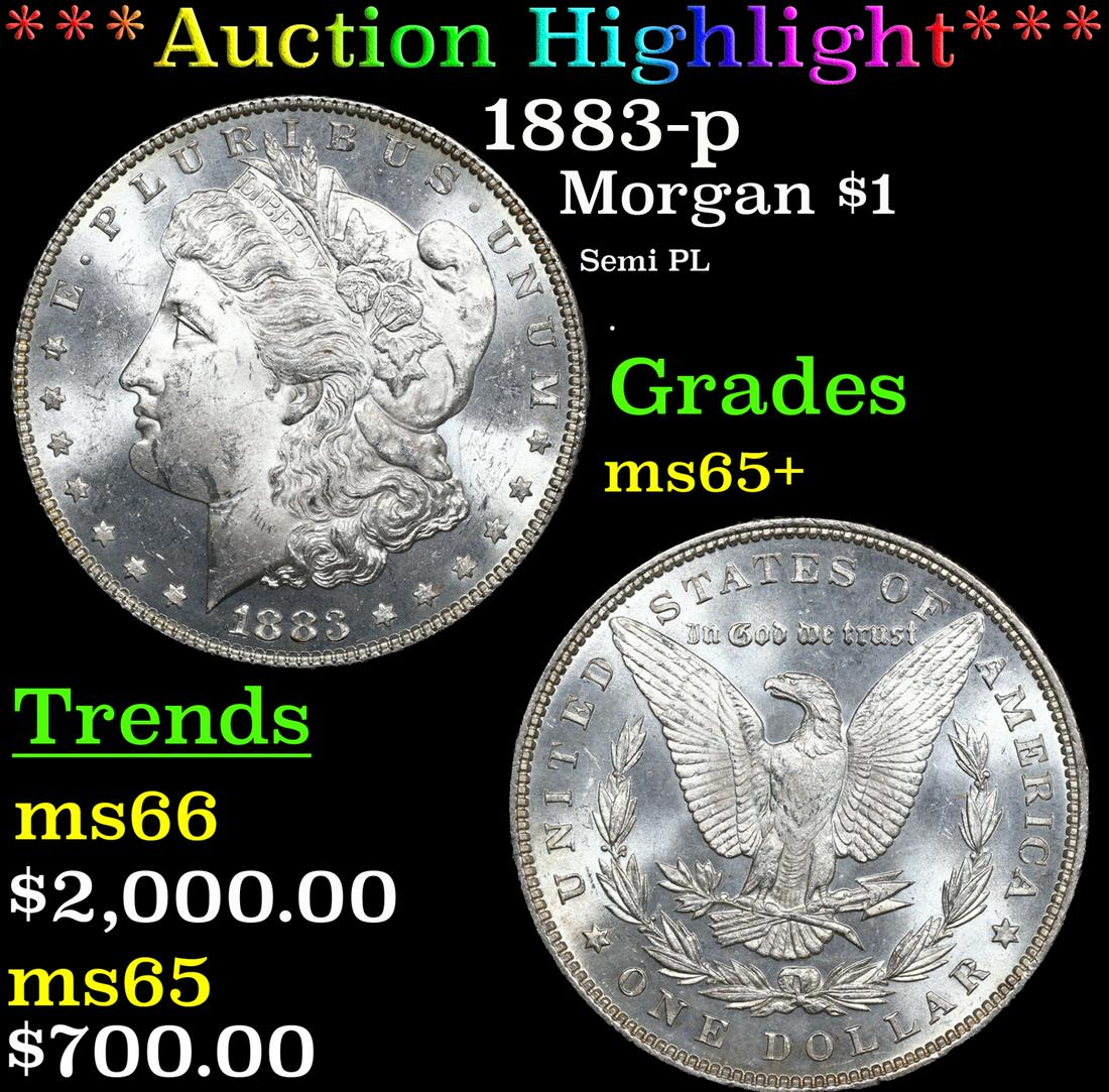 ***Auction Highlight*** 1883-p Morgan Dollar $1 Graded ms65+ By SEGS (fc) (1 of 5)