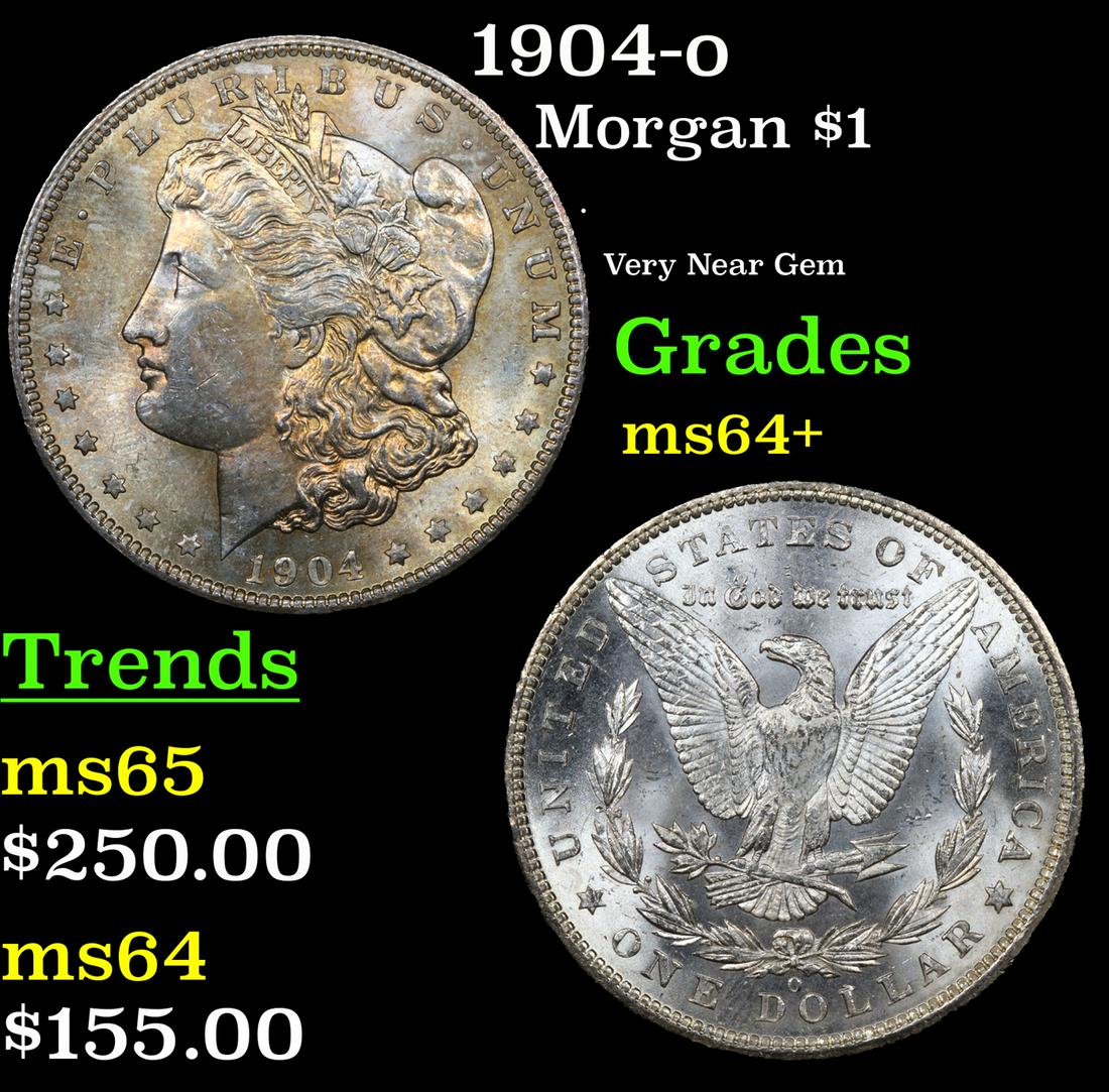 1904-o Morgan Dollar $1 Grades Choice+ Unc (1 of 3)