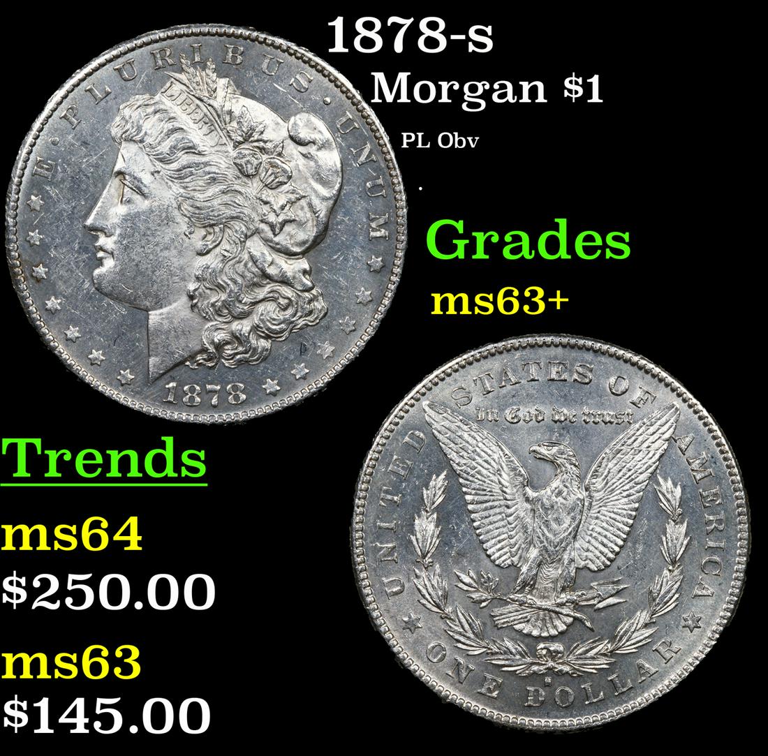 1878-s Morgan Dollar $1 Grades Select+ Unc (1 of 7)