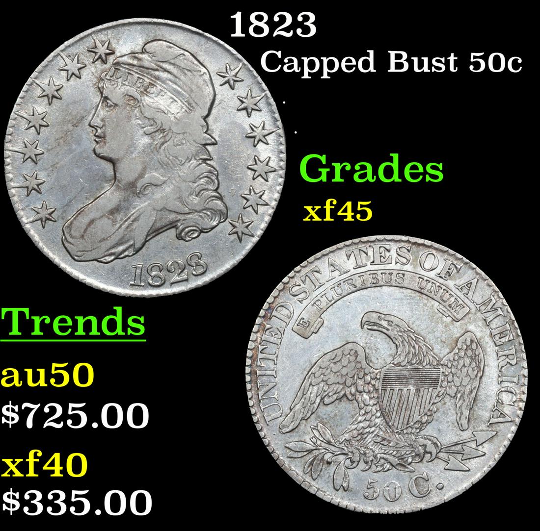1828 Capped Bust Half Dollar 50c Graded xf45 By SEGS (1 of 5)