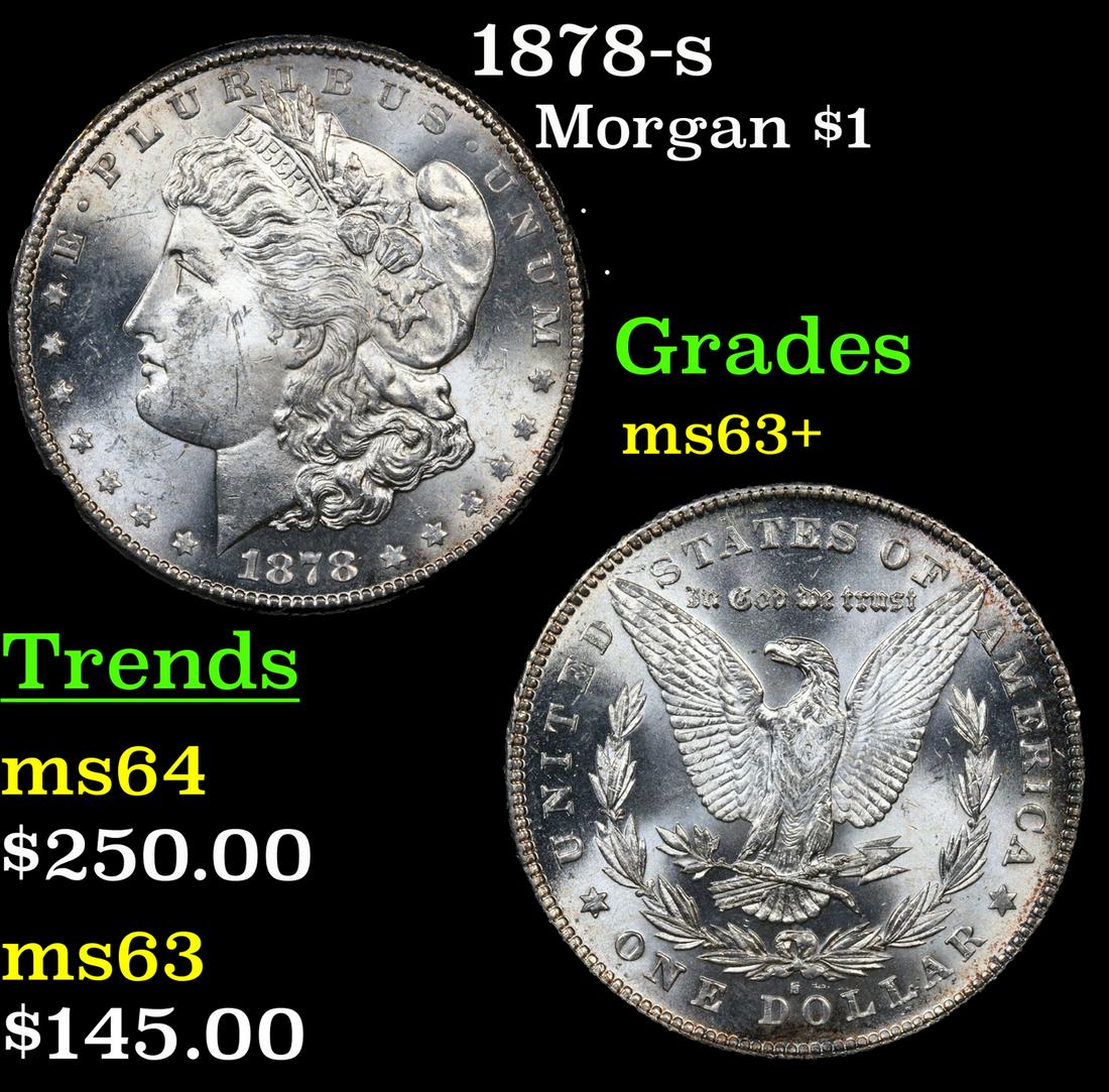1878-s Morgan Dollar $1 Grades Select+ Unc (1 of 3)