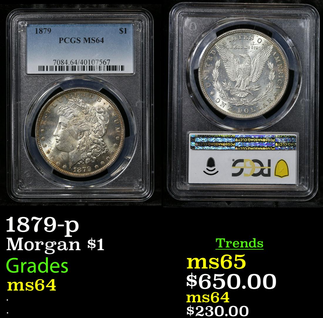 PCGS 1879-p Morgan Dollar $1 Graded ms64 By PCGS (1 of 3)
