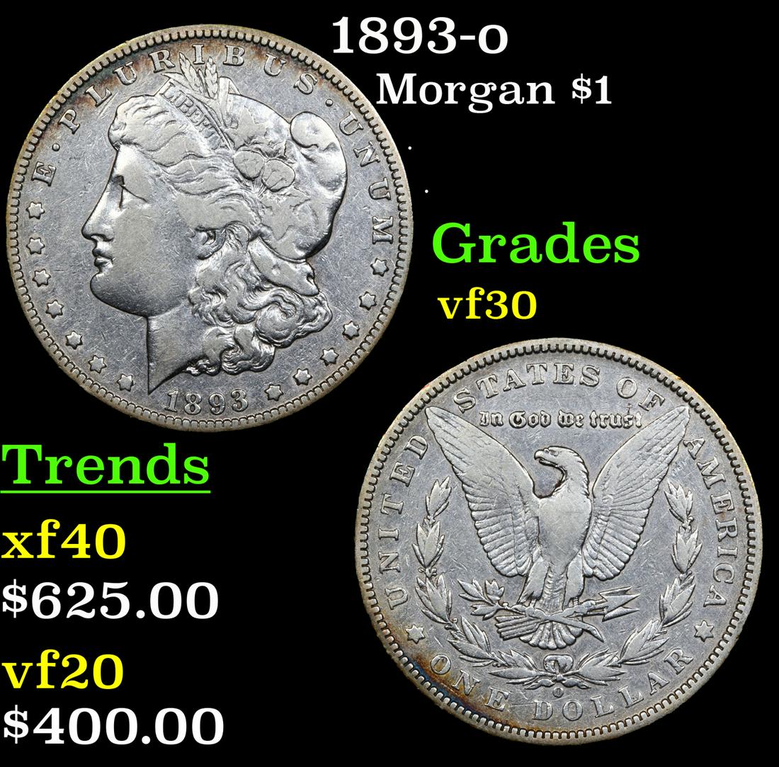 1893-o Morgan Dollar $1 Grades vf++ (1 of 3)