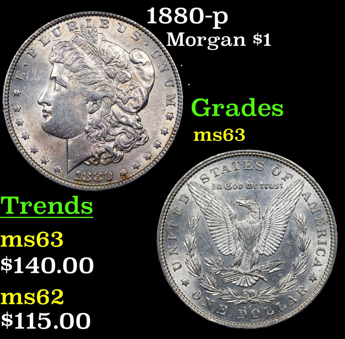 1880-p Morgan Dollar $1 Grades Select Unc (1 of 1)