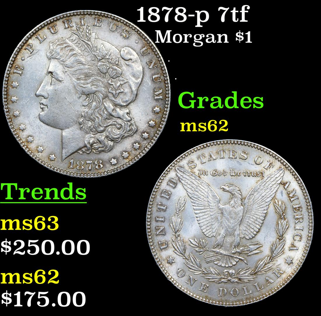 1878-p 7tf Morgan Dollar $1 Grades Select Unc (1 of 1)
