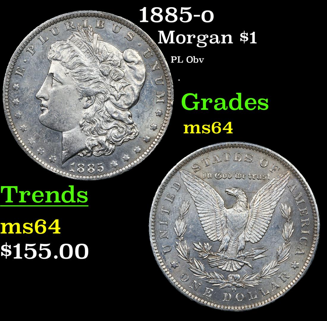 1885-o Morgan Dollar $1 Grades Choice Unc (1 of 7)