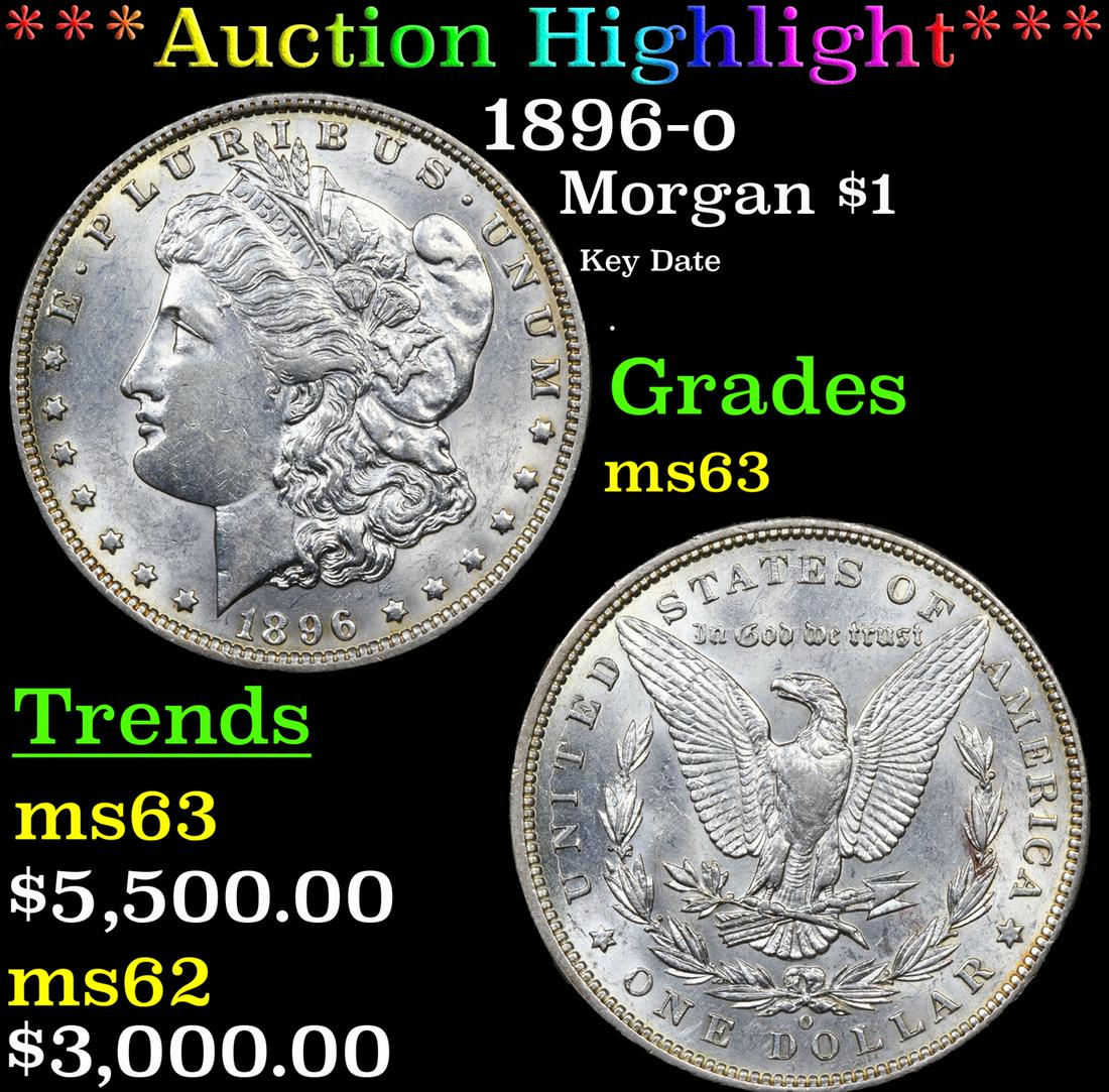 ***Auction Highlight*** 1896-o Morgan Dollar $1 Graded ms63 By SEGS (fc) (1 of 5)