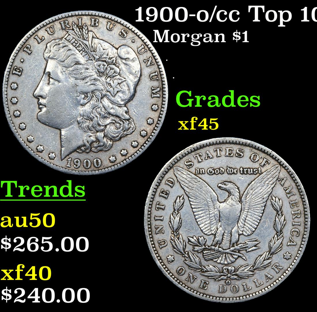 1900-o/cc Top 100 Morgan Dollar $1 Grades xf+ (1 of 3)
