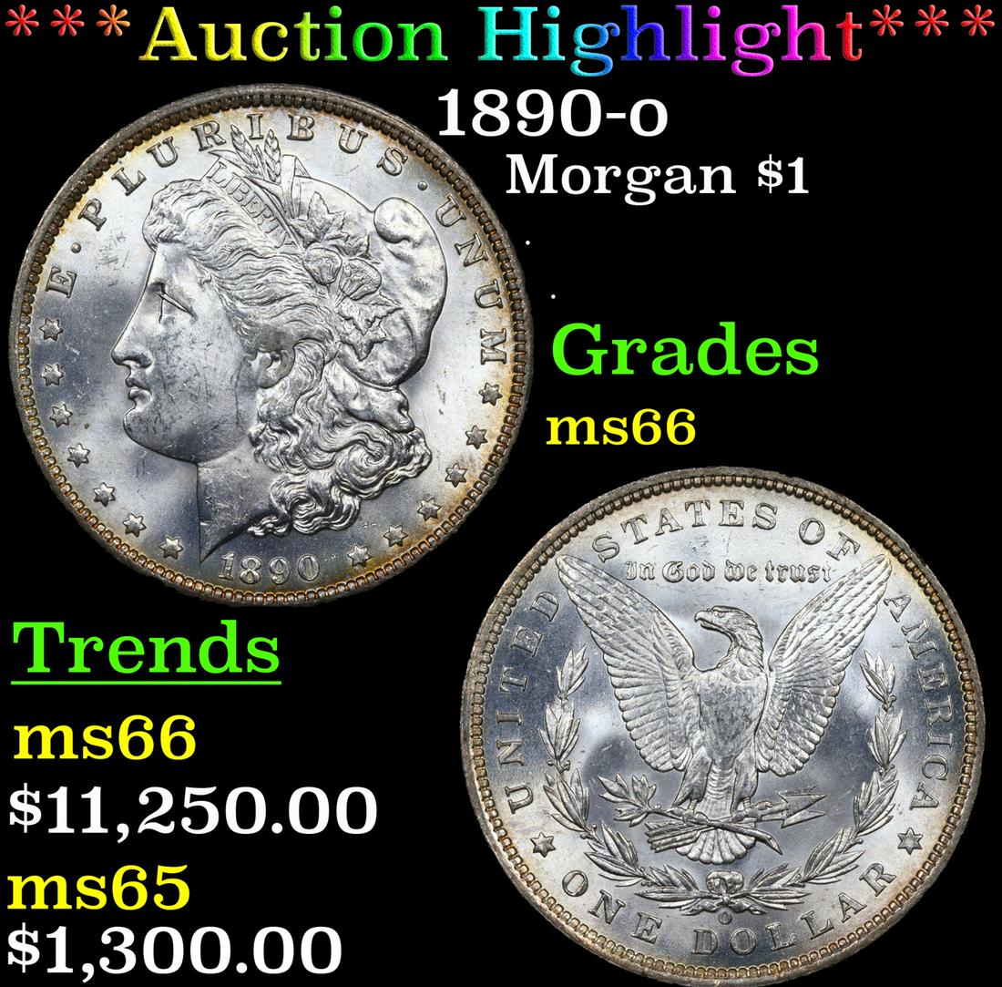 ***Auction Highlight*** 1890-o Morgan Dollar $1 Graded ms66 By SEGS (fc) (1 of 5)