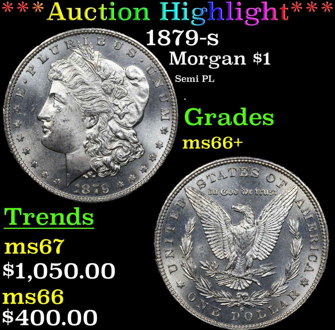***Auction Highlight*** 1879-s Morgan Dollar $1 Grades GEM++ Unc By SEGS (fc) (1 of 5)