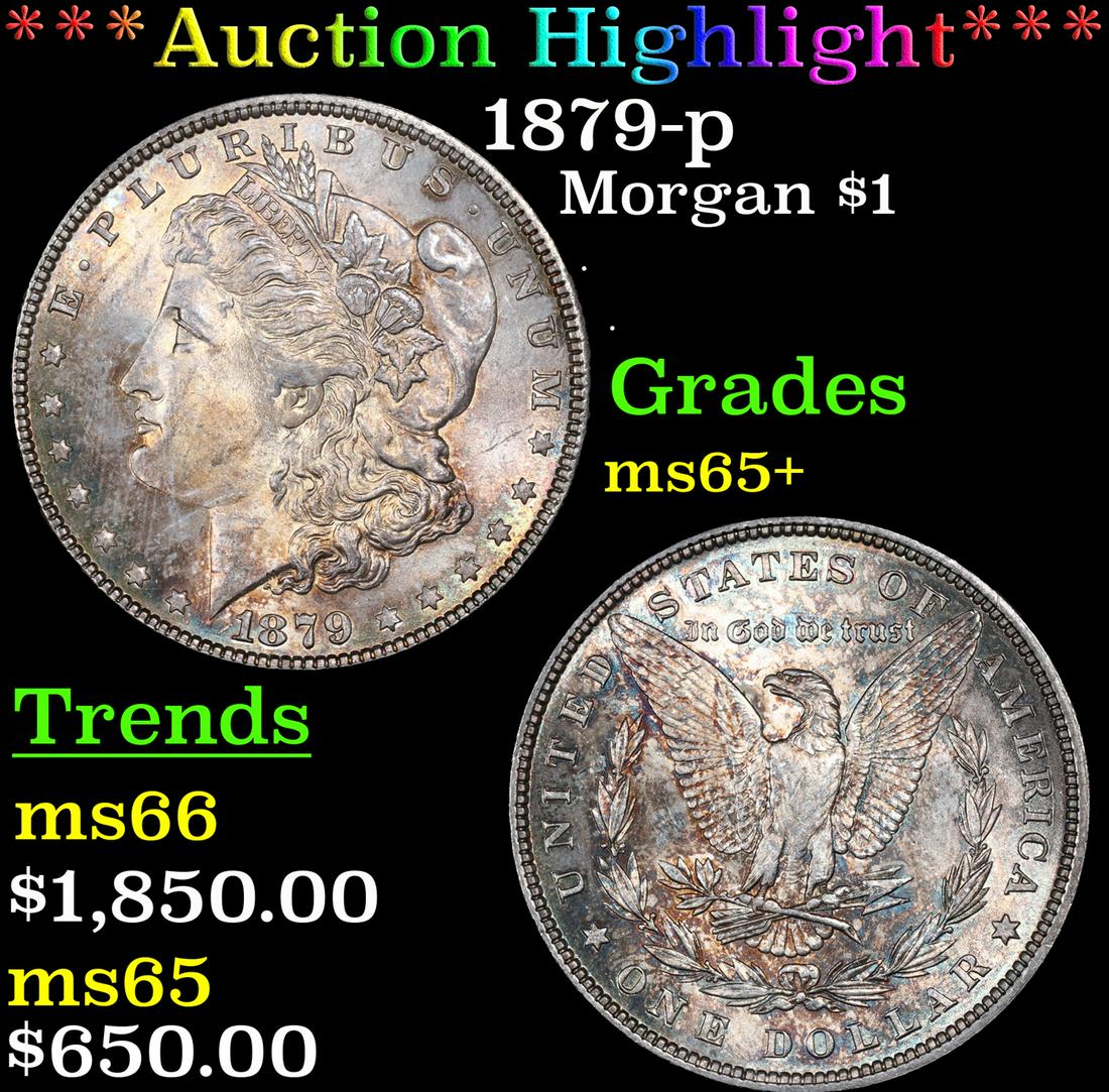 ***Auction Highlight*** 1879-p Morgan Dollar $1 Graded ms65+ By SEGS (fc) (1 of 5)