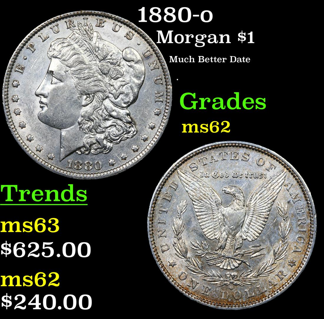 1880-o Morgan Dollar $1 Grades Select Unc (1 of 3)