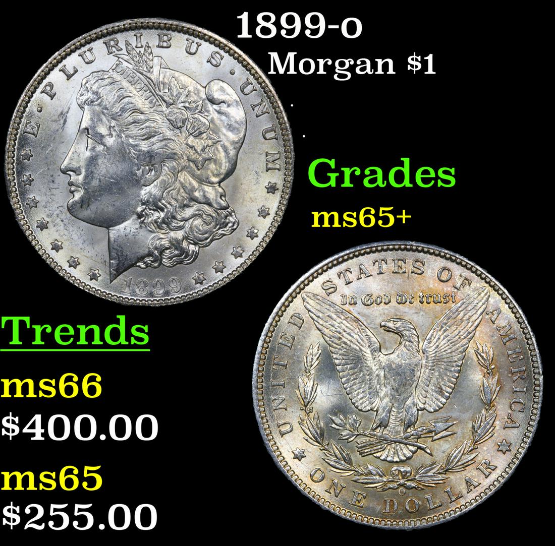 1899-o Morgan Dollar $1 Grades GEM+ Unc (1 of 3)