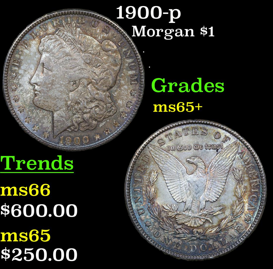 1900-p Morgan Dollar $1 Grades GEM+ Unc (1 of 3)