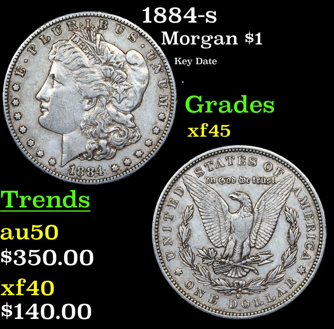 1884-s Morgan Dollar $1 Grades xf+ (1 of 3)