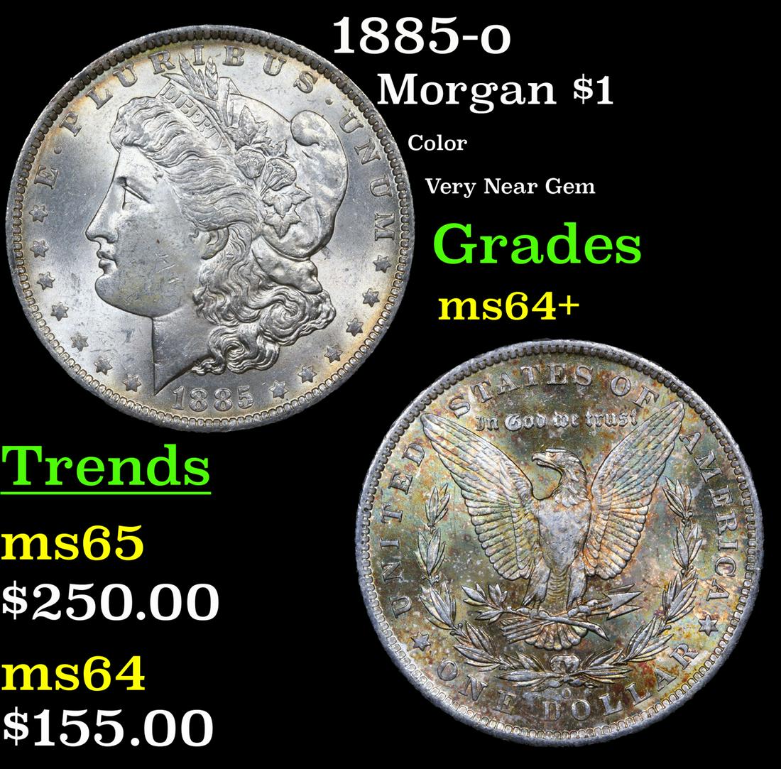 1885-o Morgan Dollar $1 Grades Choice+ Unc (1 of 3)