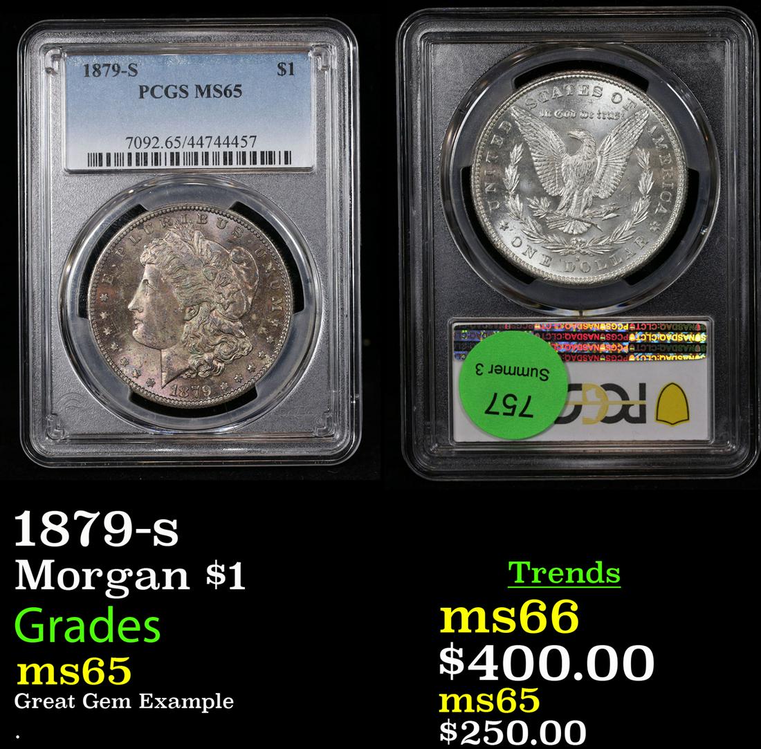 PCGS 1879-s Morgan Dollar $1 Graded ms65 By PCGS (1 of 3)