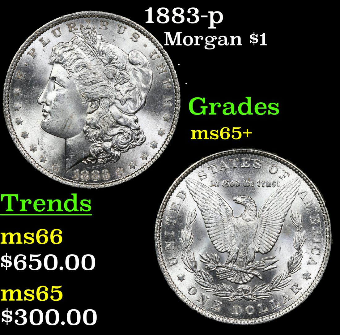 1883-p Morgan Dollar $1 Graded ms65+ By SEGS (1 of 5)