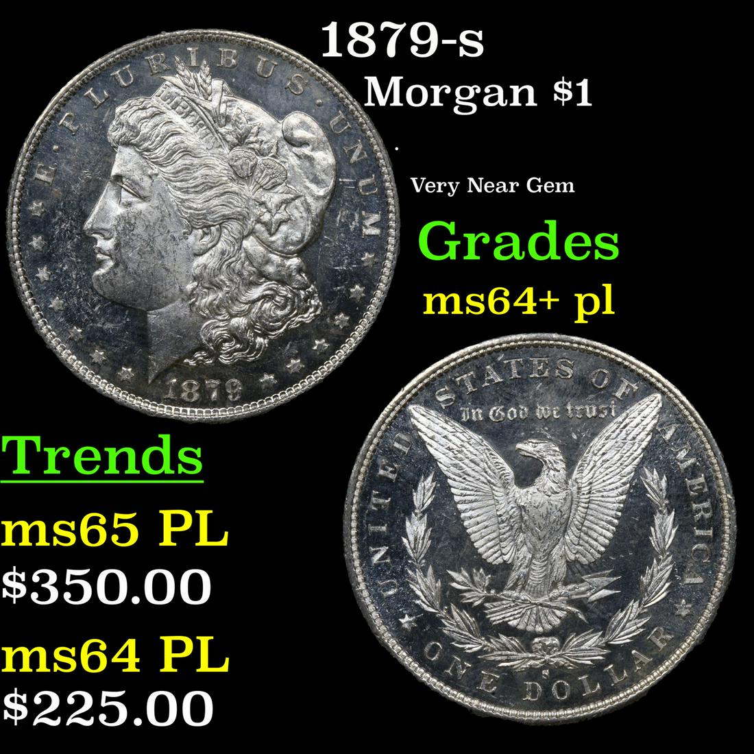 1879-s Morgan Dollar $1 Grades Choice Unc+ PL (1 of 7)