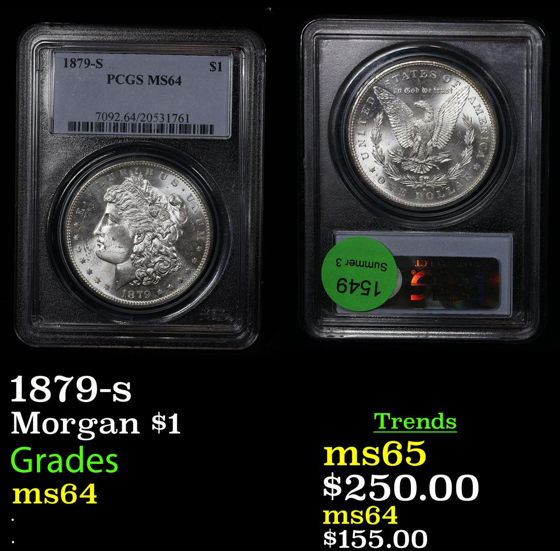 PCGS 1879-s Morgan Dollar $1 Graded ms64 By PCGS (1 of 3)