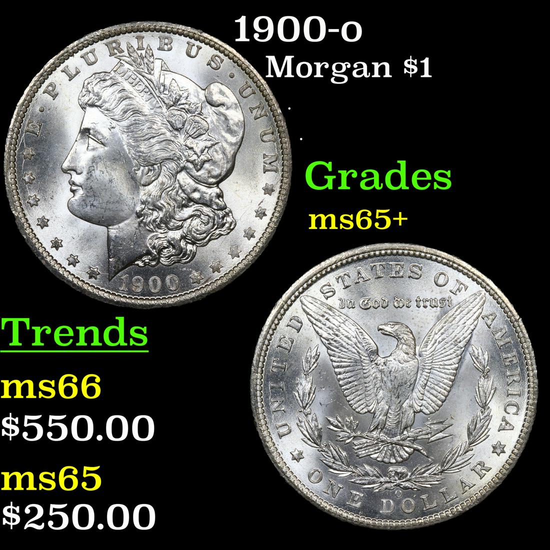 1900-o Morgan Dollar $1 Grades GEM+ Unc (1 of 3)