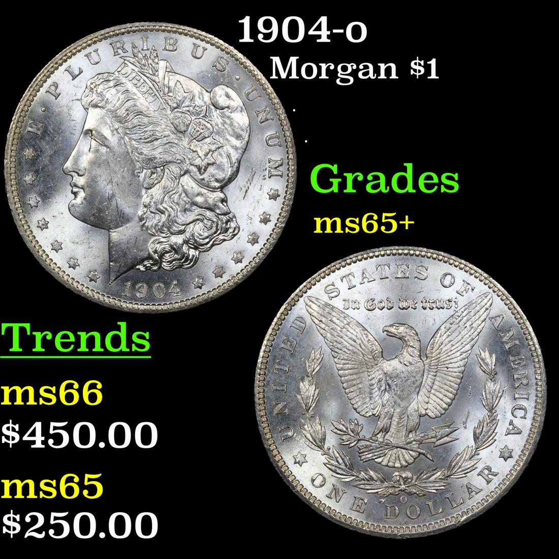 1904-o Morgan Dollar $1 Grades GEM+ Unc (1 of 3)