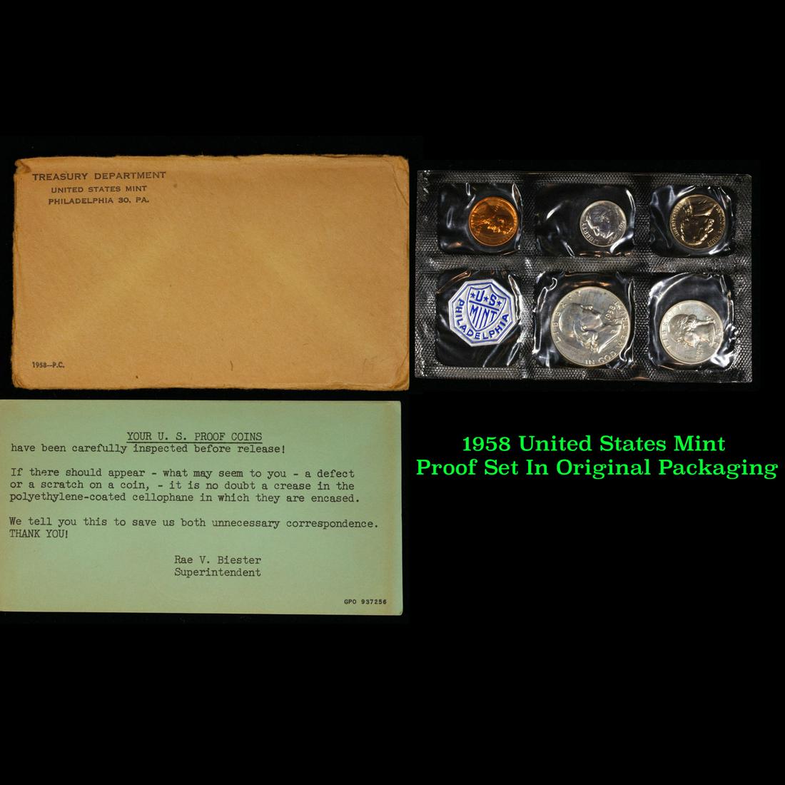 1958 United States Mint Proof Set In Original Packaging (1 of 6)