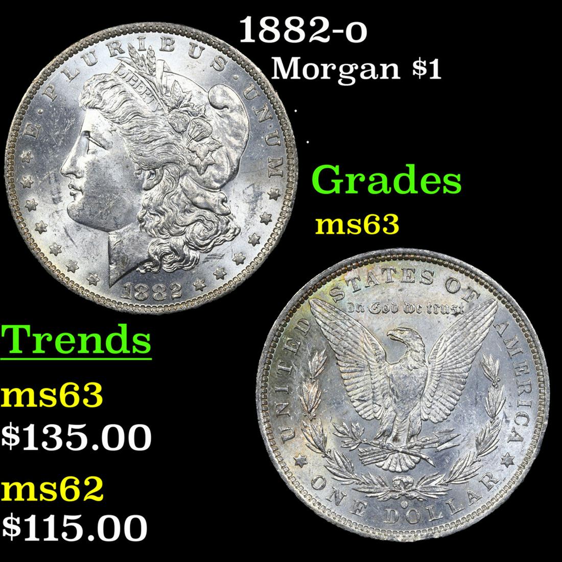 1882-o Morgan Dollar 1 Grades Select Unc (1 of 3)