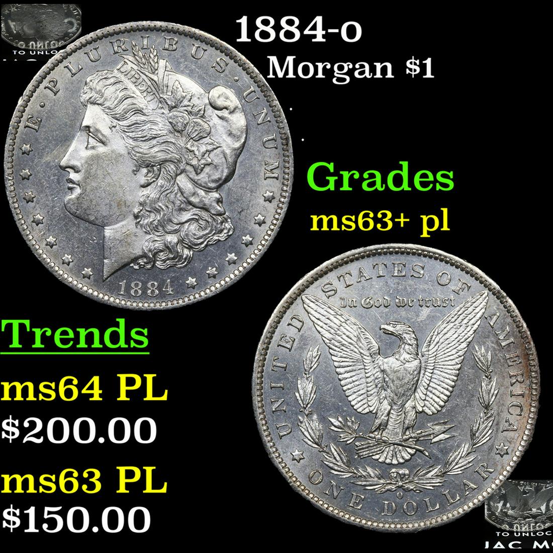 1884-o Morgan Dollar 1 Grades Select Unc+ PL (1 of 7)