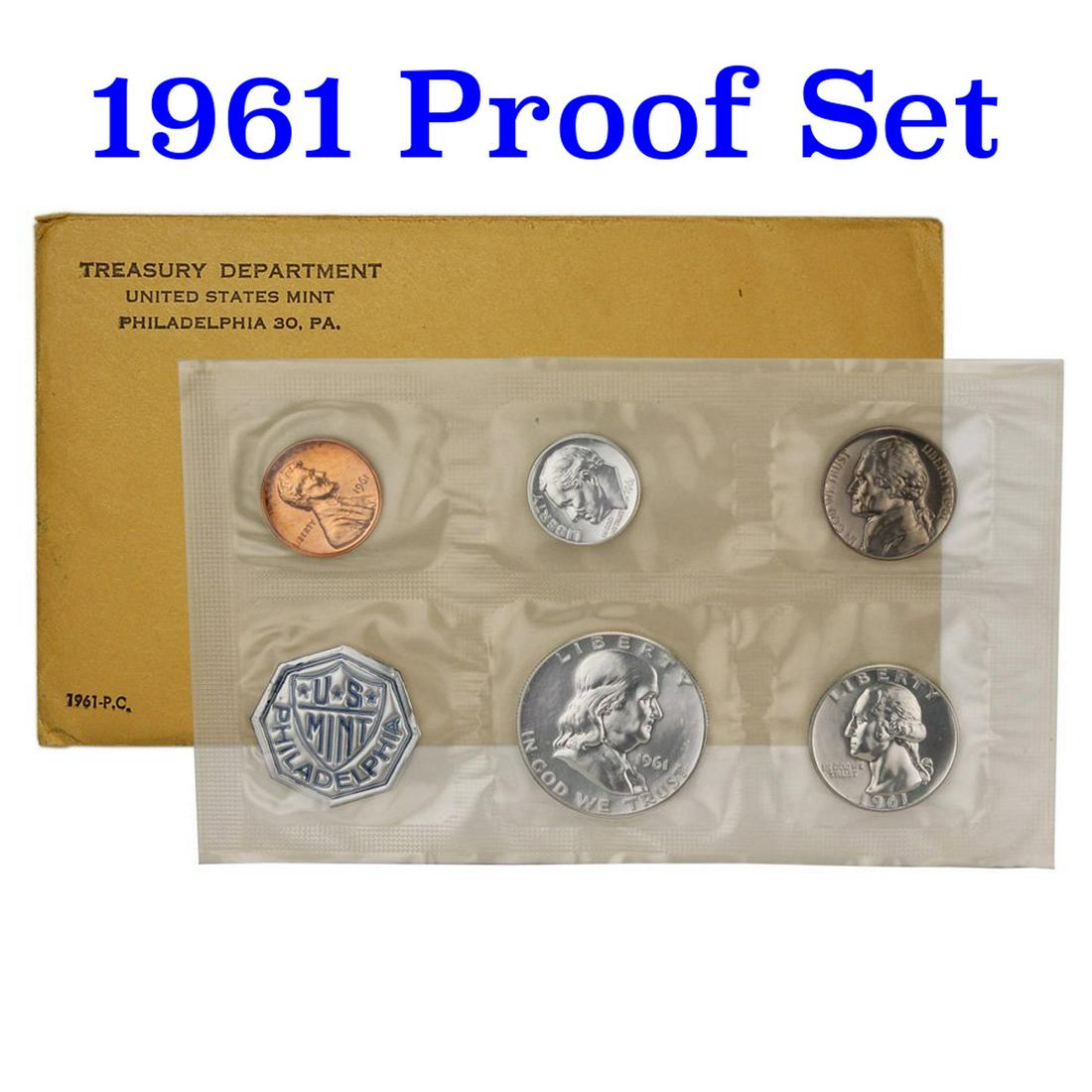 1961 United States Mint Proof Set In Original Evelope (1 of 1)
