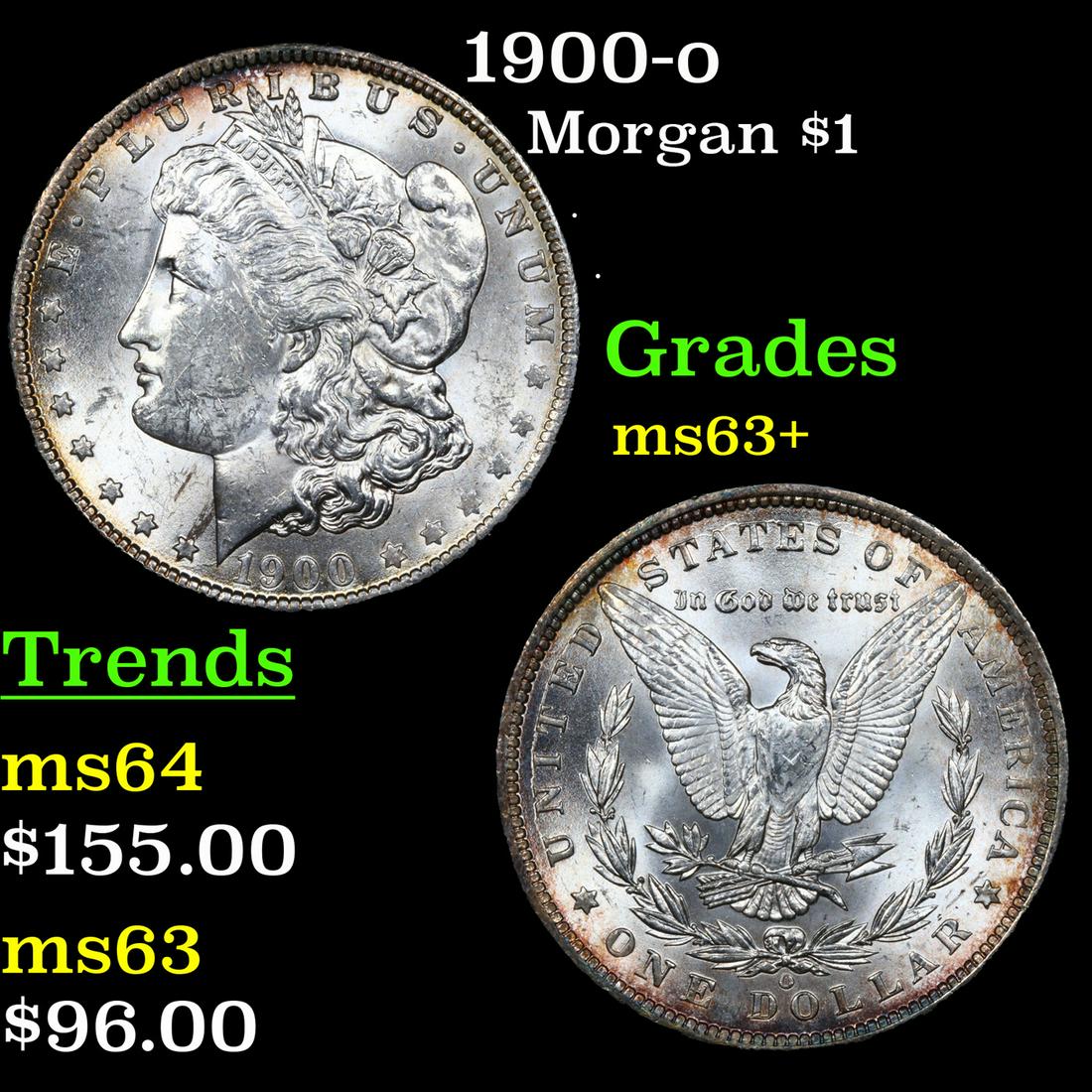 1900-o Morgan Dollar $1 Grades Select+ Unc (1 of 3)