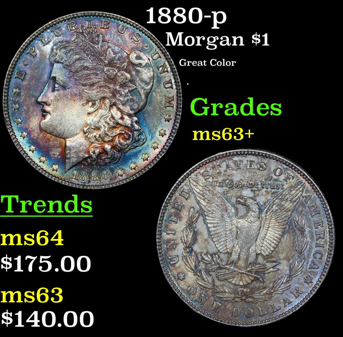 1886-p Morgan Dollar $1 Grades Select+ Unc (1 of 3)