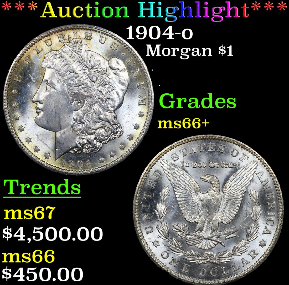 ***Auction Highlight*** 1904-o Morgan Dollar $1 Graded ms66+ By SEGS (fc) (1 of 5)