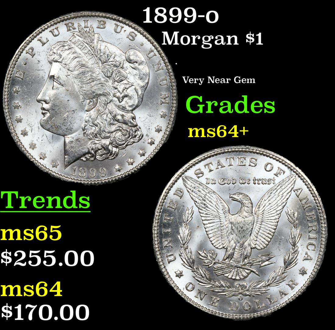 1899-o Morgan Dollar $1 Grades Choice+ Unc (1 of 3)