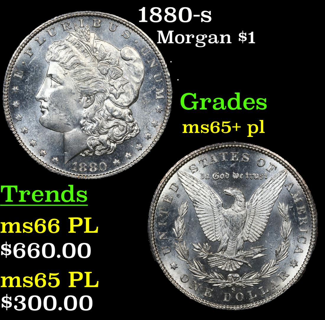 1880-s Morgan Dollar $1 Grades GEM+ PL (1 of 7)