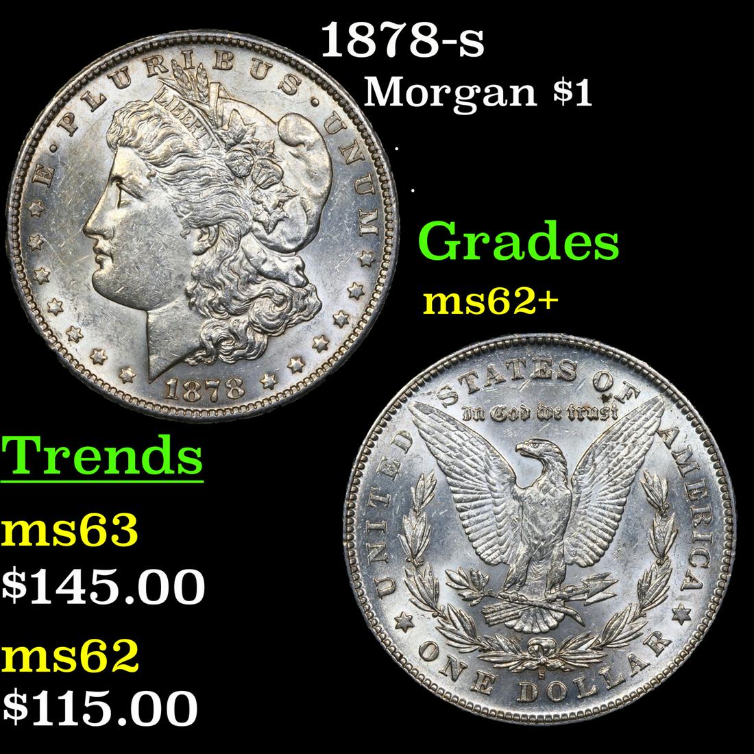 1878-s Morgan Dollar $1 Grades Select Unc (1 of 3)