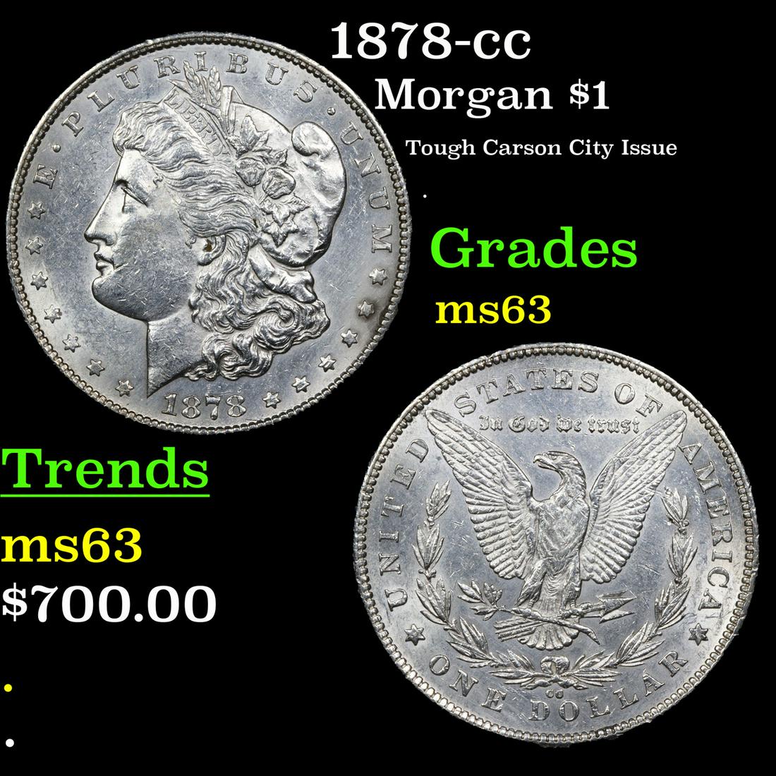 1878-cc Morgan Dollar $1 Grades Select Unc (1 of 3)