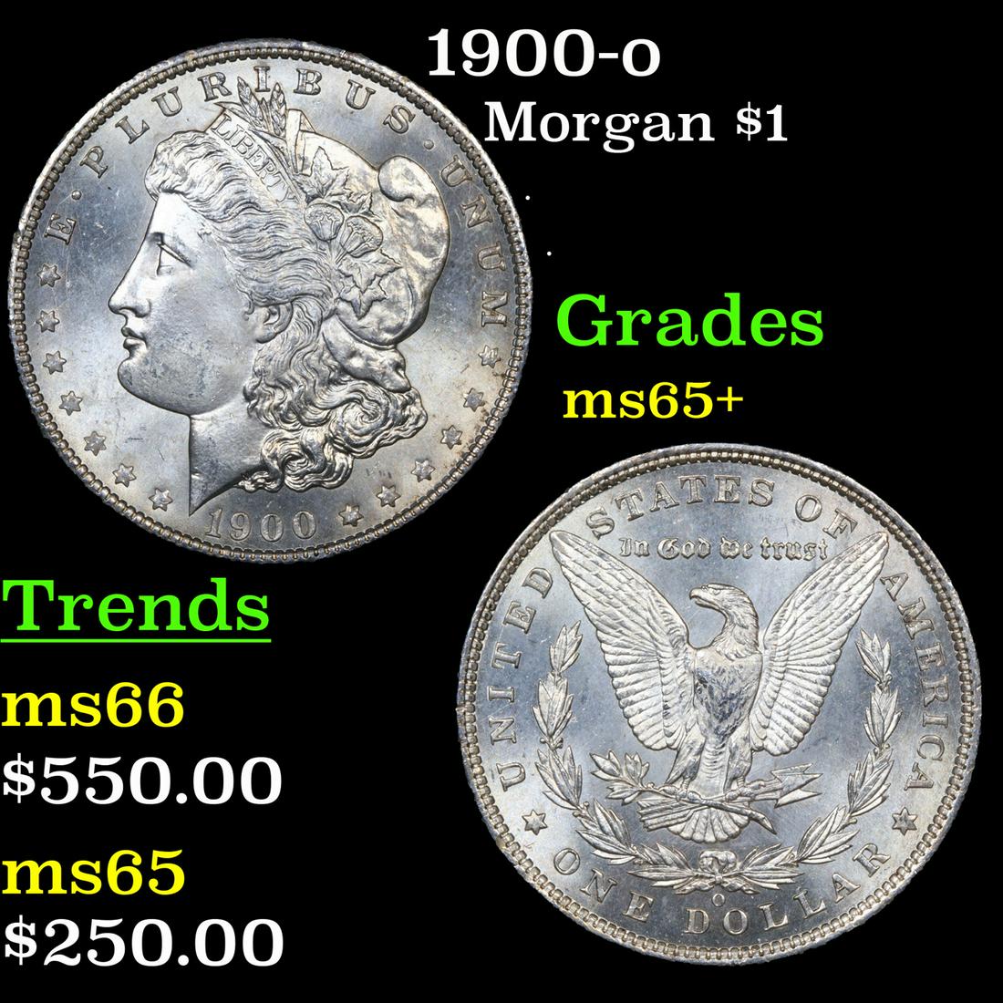1900-o Morgan Dollar $1 Grades GEM+ Unc (1 of 3)