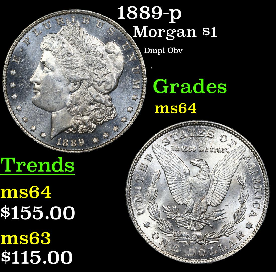 1889-p Morgan Dollar $1 Grades Choice Unc (1 of 7)