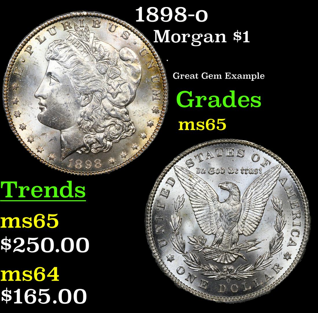 1898-o Morgan Dollar $1 Grades GEM Unc (1 of 3)