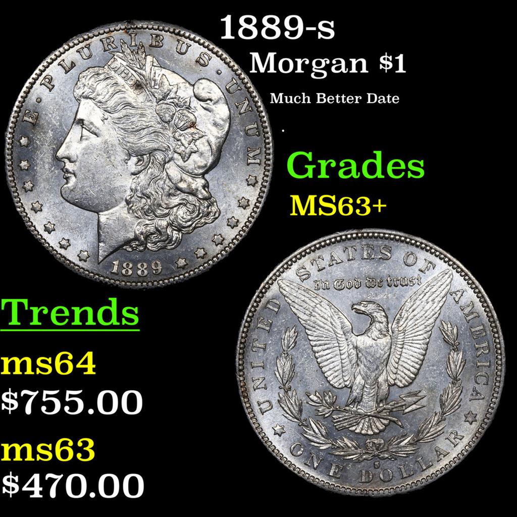 1889-s Morgan Dollar $1 Grades Select+ Unc (1 of 3)