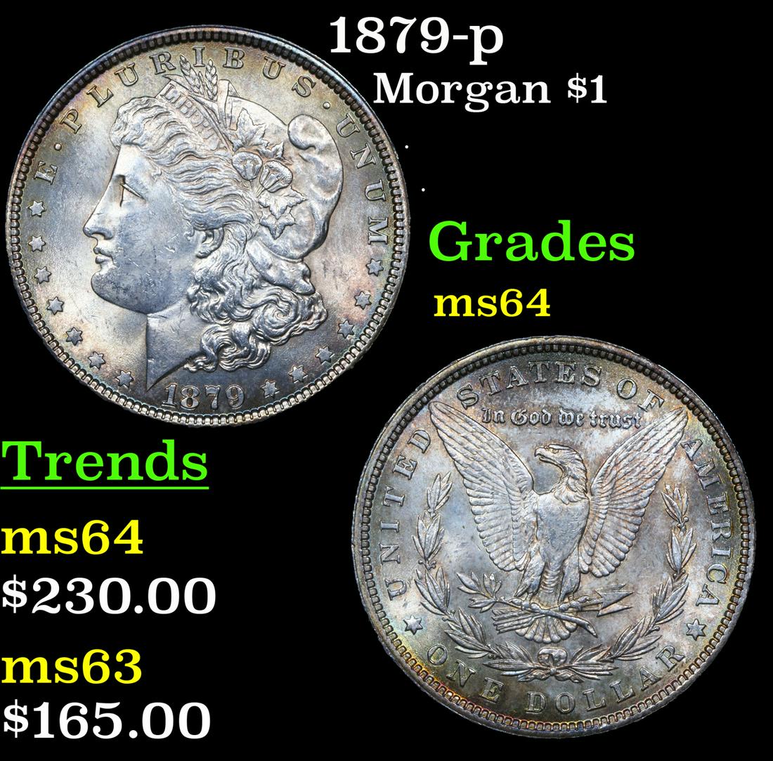 1879-p Morgan Dollar $1 Grades Choice Unc (1 of 3)