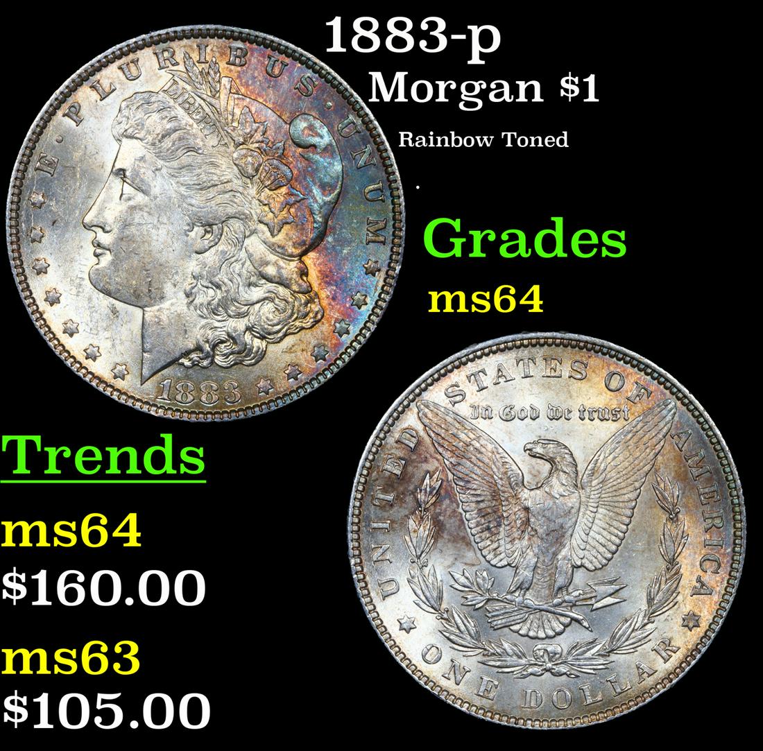1883-p Morgan Dollar $1 Grades Choice Unc (1 of 3)