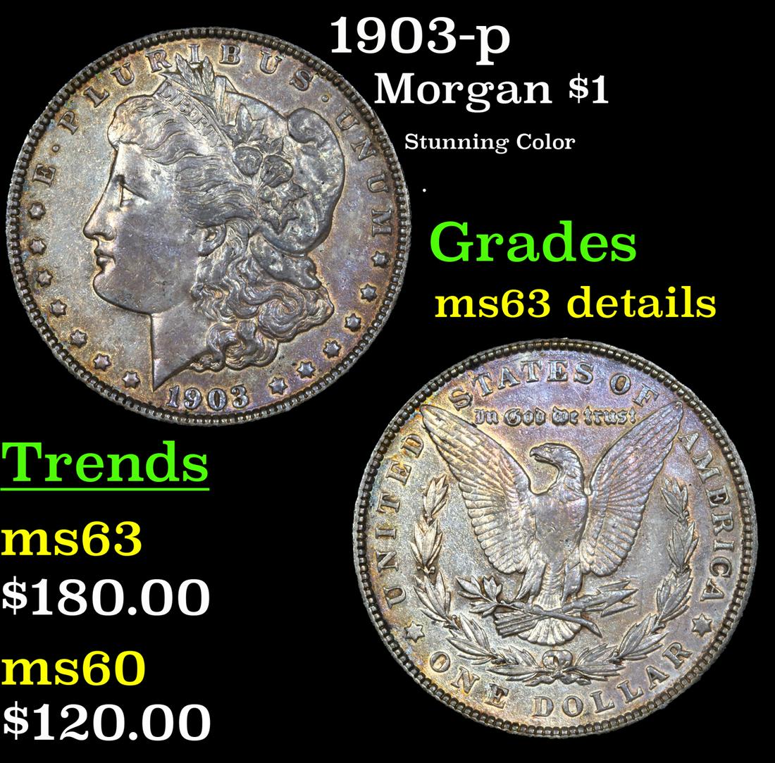1903-p Morgan Dollar $1 Grades Unc Details (1 of 3)
