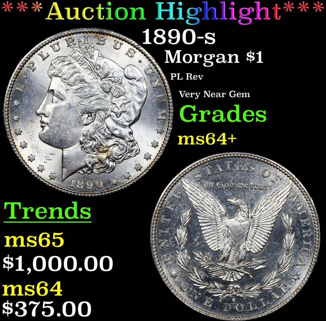 ***Auction Highlight*** 1890-s Morgan Dollar $1 Graded ms64+ By SEGS (fc) (1 of 5)