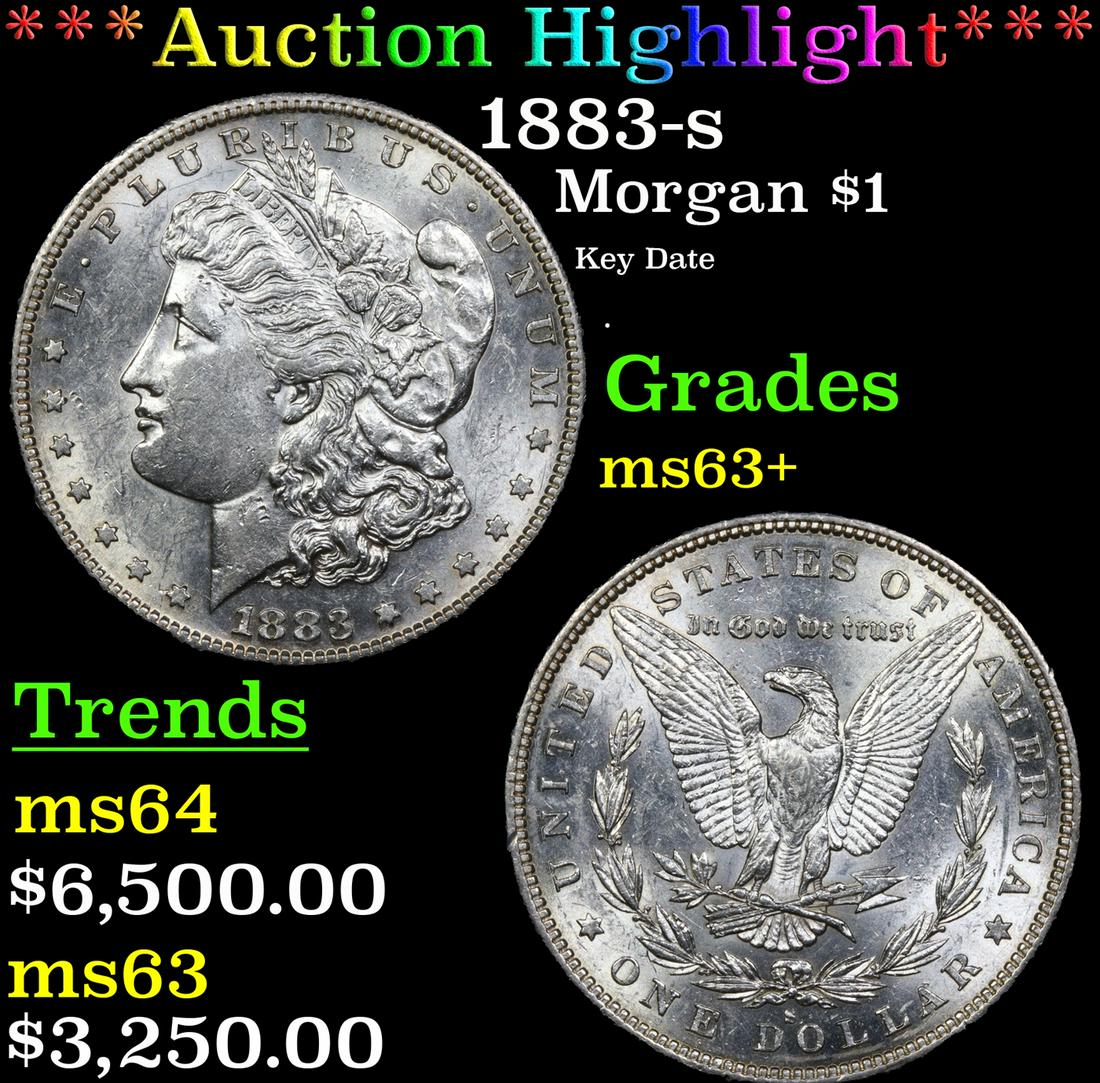 ***Auction Highlight*** 1883-s Morgan Dollar $1 Graded ms63+ By SEGS (fc) (1 of 5)