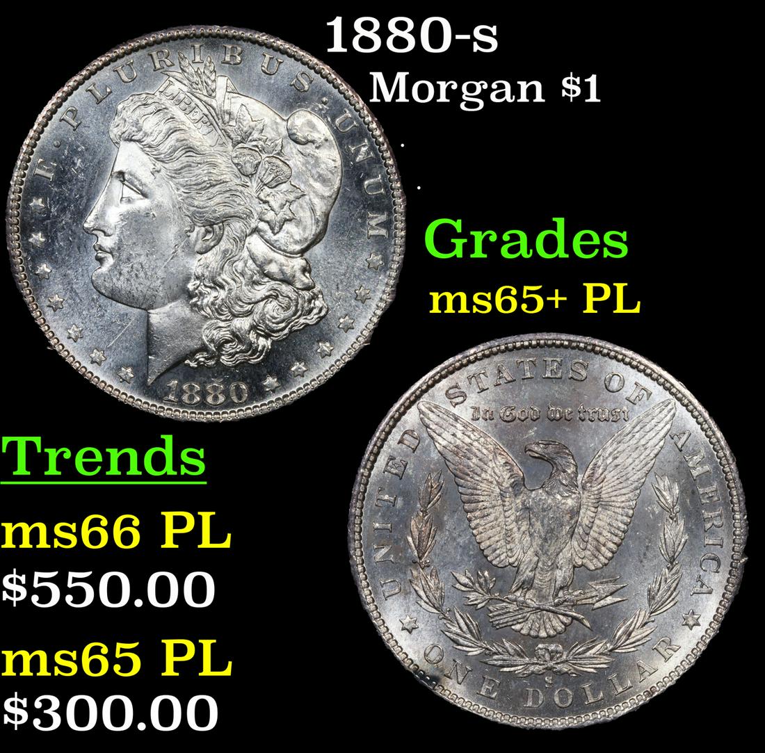 1880-s Morgan Dollar $1 Grades GEM+ PL (1 of 7)